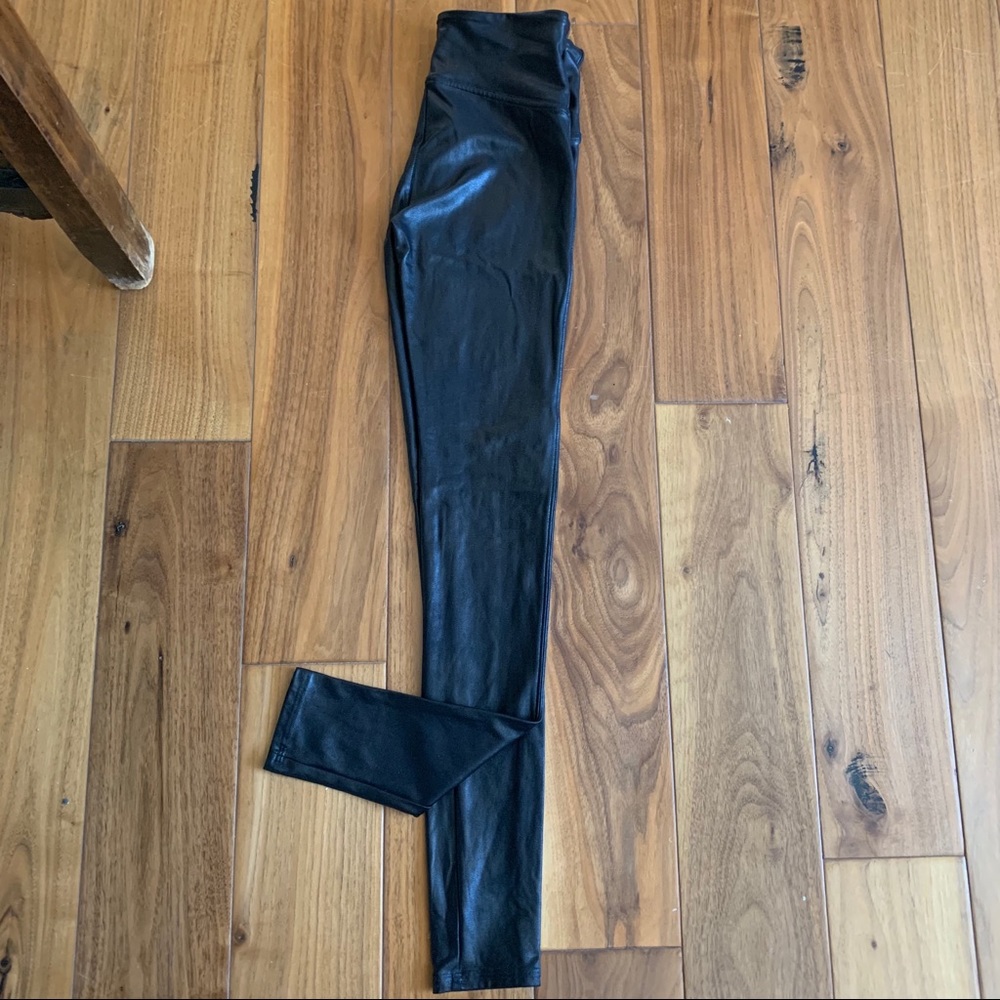 Spanx Black shimmering stretch pants